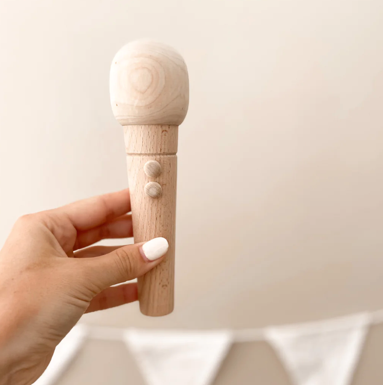 Wooden toy microphone deals