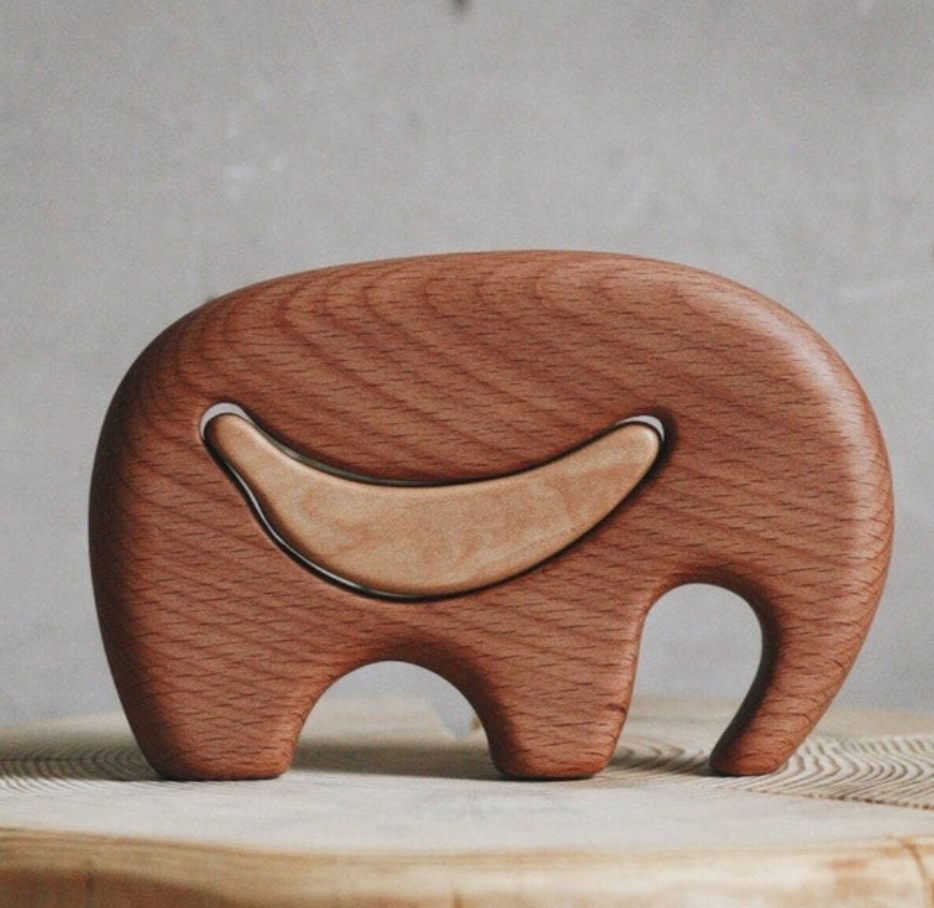 Wooden Elephant Puzzle - Elmer