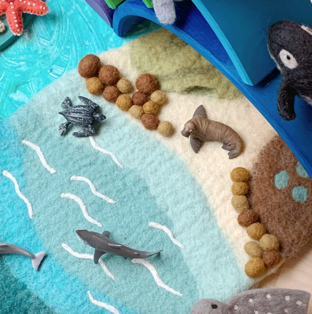 Sea, Beach and Rockpool Play Mat Playscape