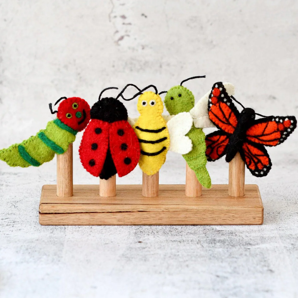 Insects and Bugs - Finger Puppet Set | Little Wild & Green
