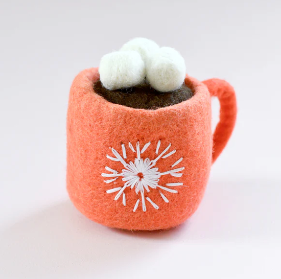 Felt Hot Chocolate Cacao with Marshmallows