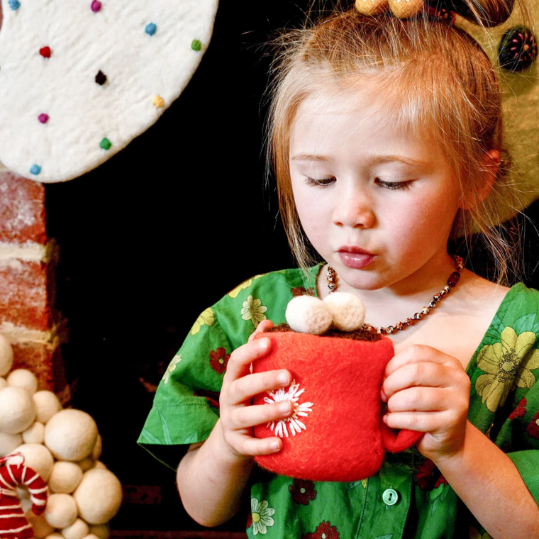 Felt Hot Chocolate Cacao with Marshmallows